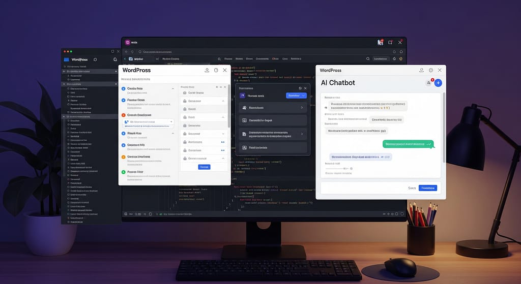 Dashboard di sviluppo web con chatbot