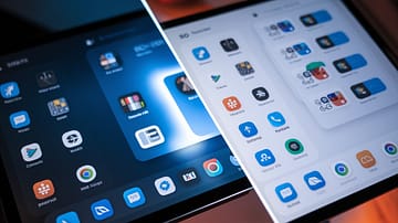 split screen - dark mode white mode