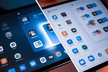 split screen - dark mode white mode