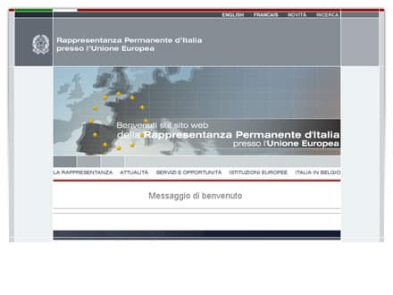 Sito rappresentativa Italia in Europa